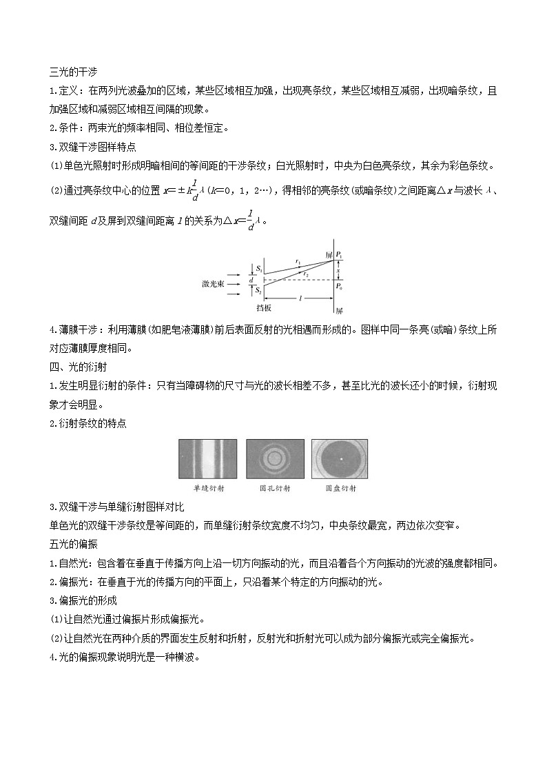 新高考物理一轮复习提升练习导学案第46讲  光学（解析版） 第2页