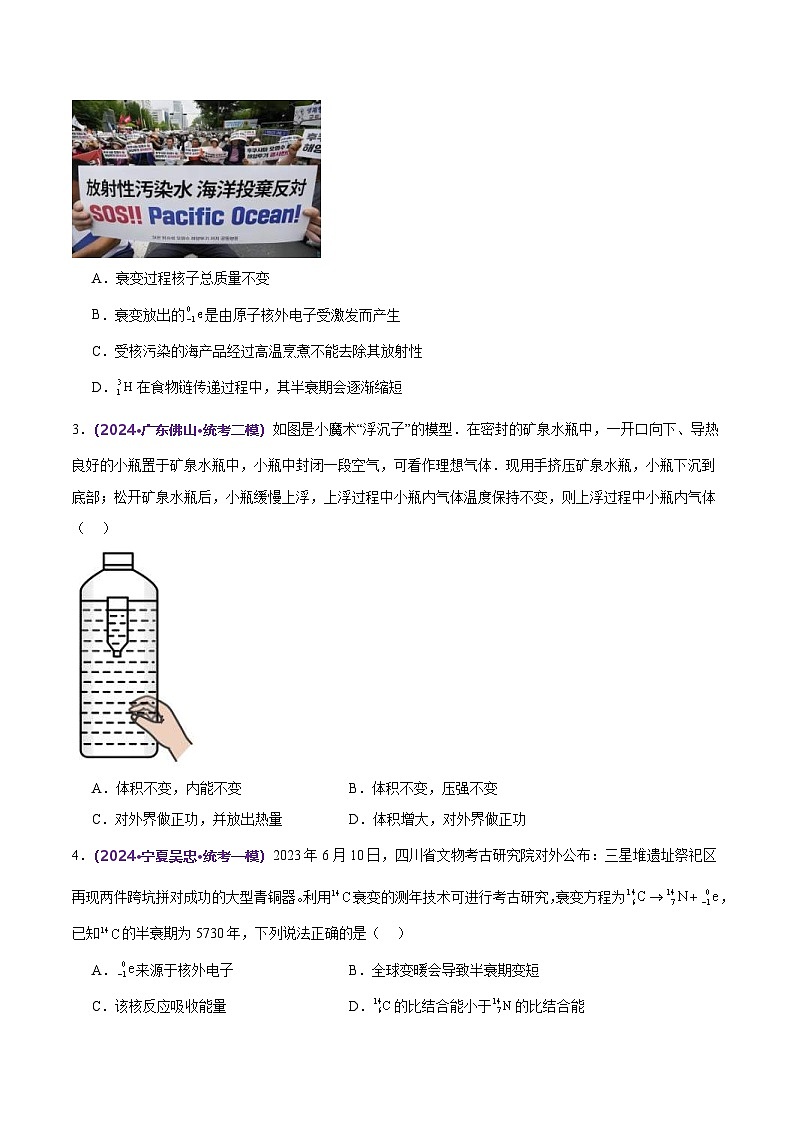 新高考物理二轮复习讲练测模块六 热学、近代物理综合测试卷（2份打包，原卷版+解析版）02