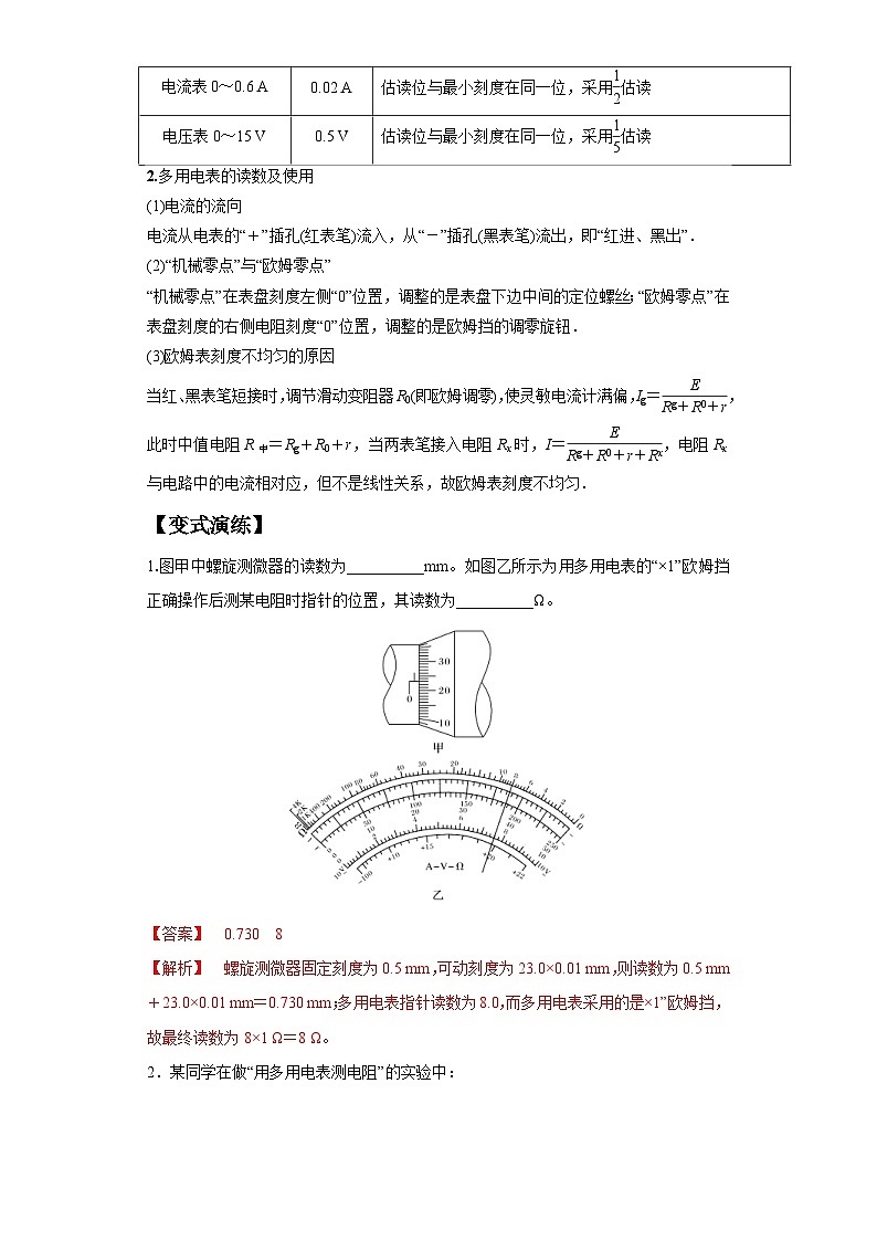 新高考物理二轮题型归纳与变式演练专题19  电学试验（解析版）第3页
