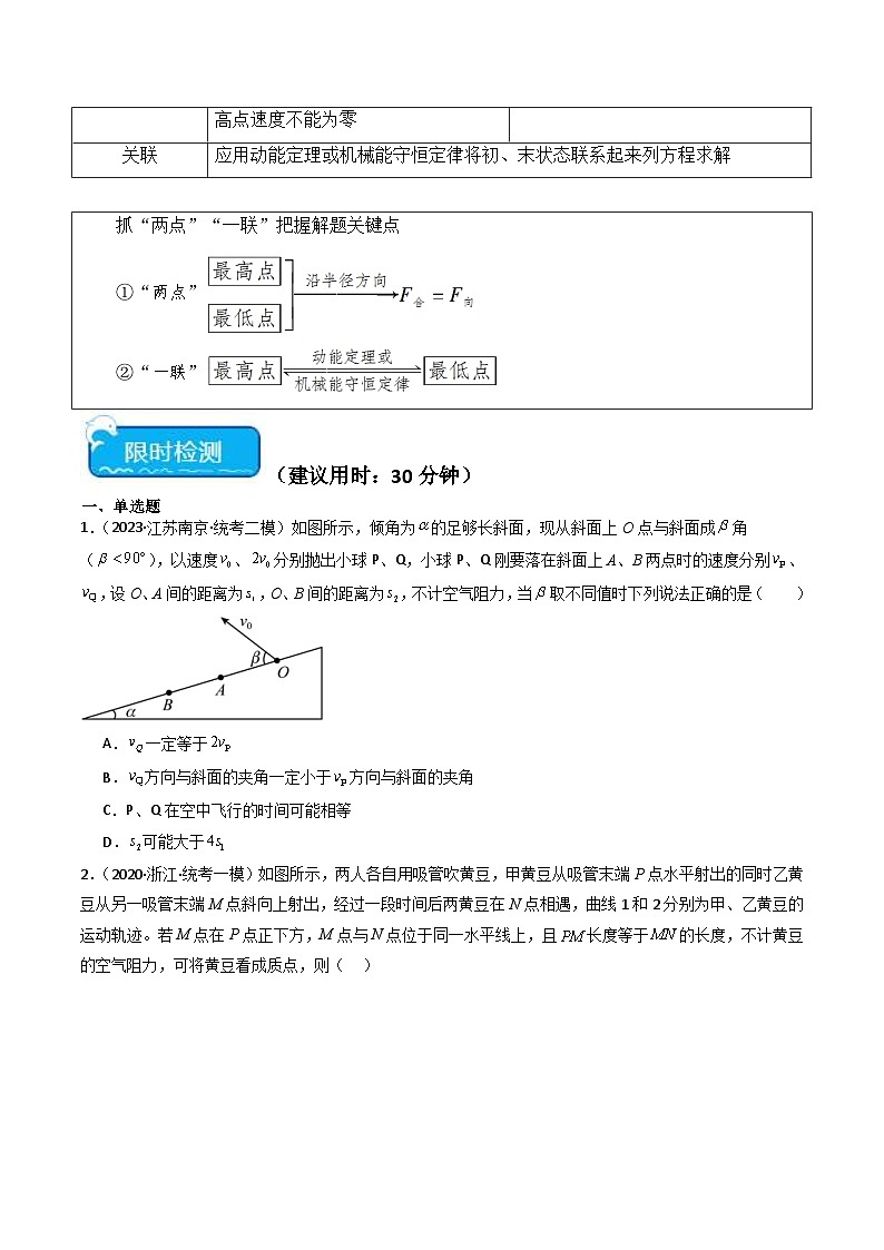 新高考物理二轮复习重难点专练热点04 平抛及圆周中的临界问题、轻绳轻杆模型（2份打包，原卷版+解析版）03
