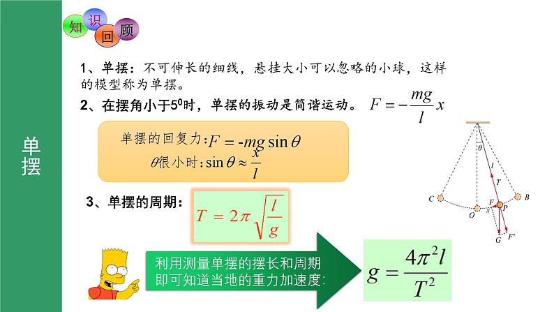 鲁科版2019高二物理选修一 2.4科学测量：用单摆测重力加速度 课件02