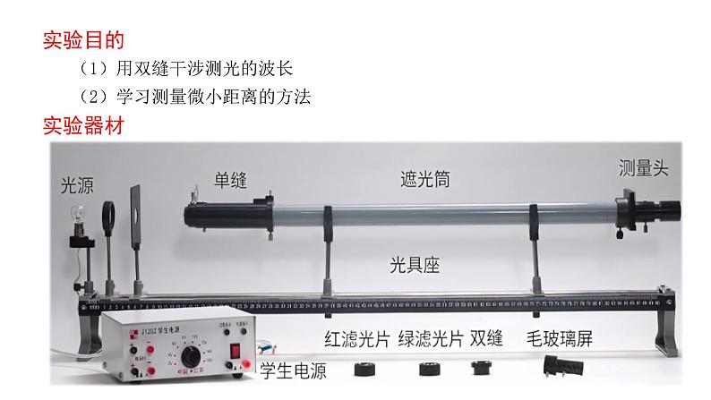 鲁科版2019高二物理选修一 5.2科学测量：用双缝干涉测光的波长 课件02