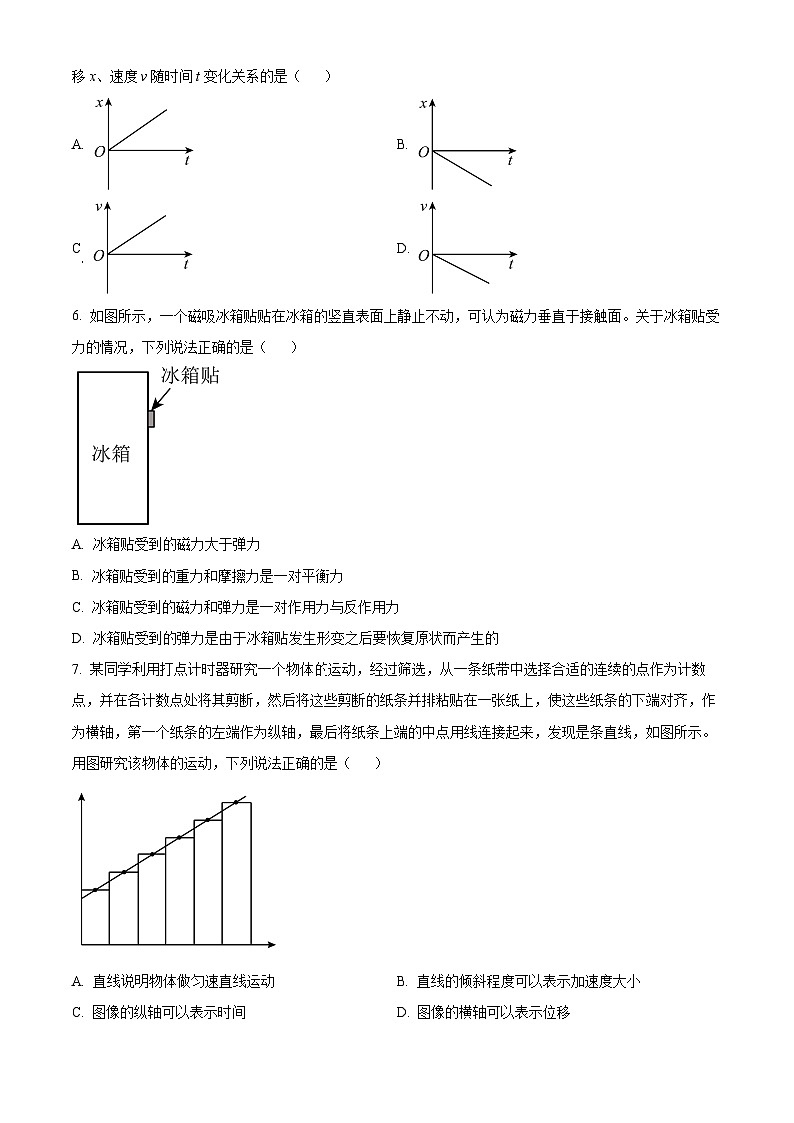 北京市海淀区2023-2024学年高一上学期期末考试物理试题（Word版附解析）02