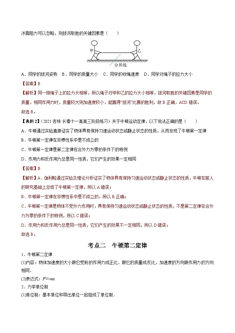 新高考物理一轮复习重难点练习专题05 牛顿三大定律（解析版）第2页