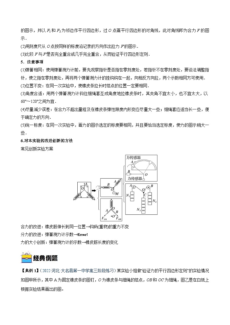 新高考物理一轮复习重难点练习实验03 探究两个互成角度的力的合成规律 （解析版）第2页