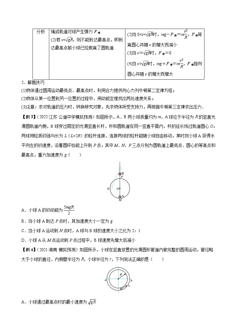 新高考物理一轮复习重难点练习难点07 圆周运动的临界问题（2份打包，原卷版+解析版）03