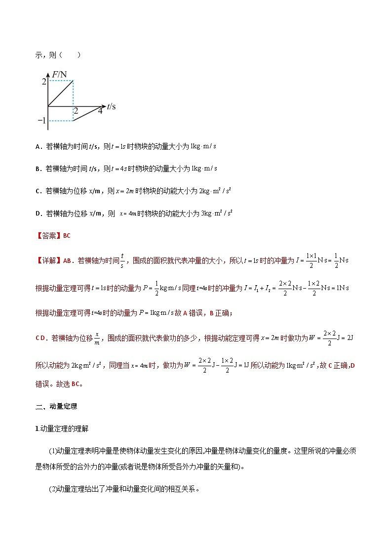 新高考物理一轮复习分层提升练习专题36 动量 冲量和动量定理（2份打包，原卷版+解析版）03