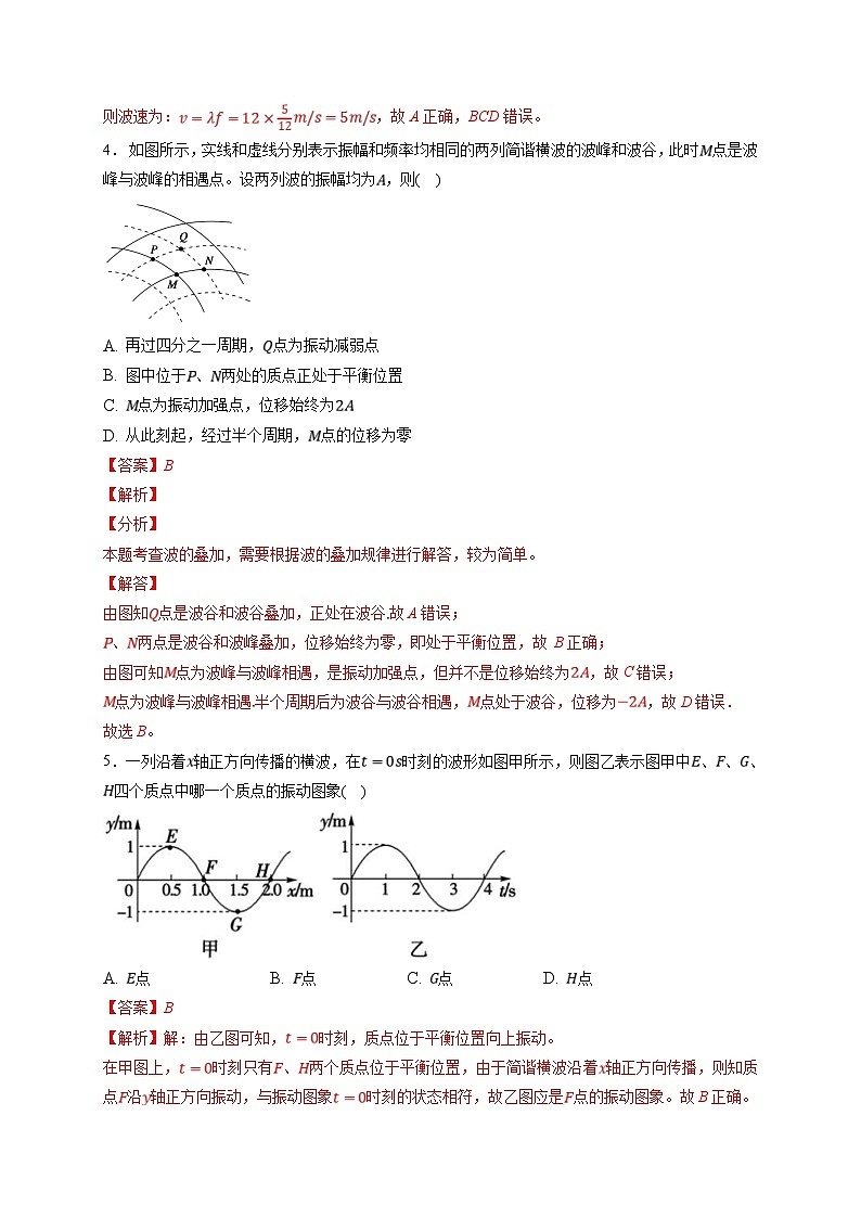 新高考物理一轮复习小题多维练习第13章机械振动与机械波第02练　机械波（解析版）第3页