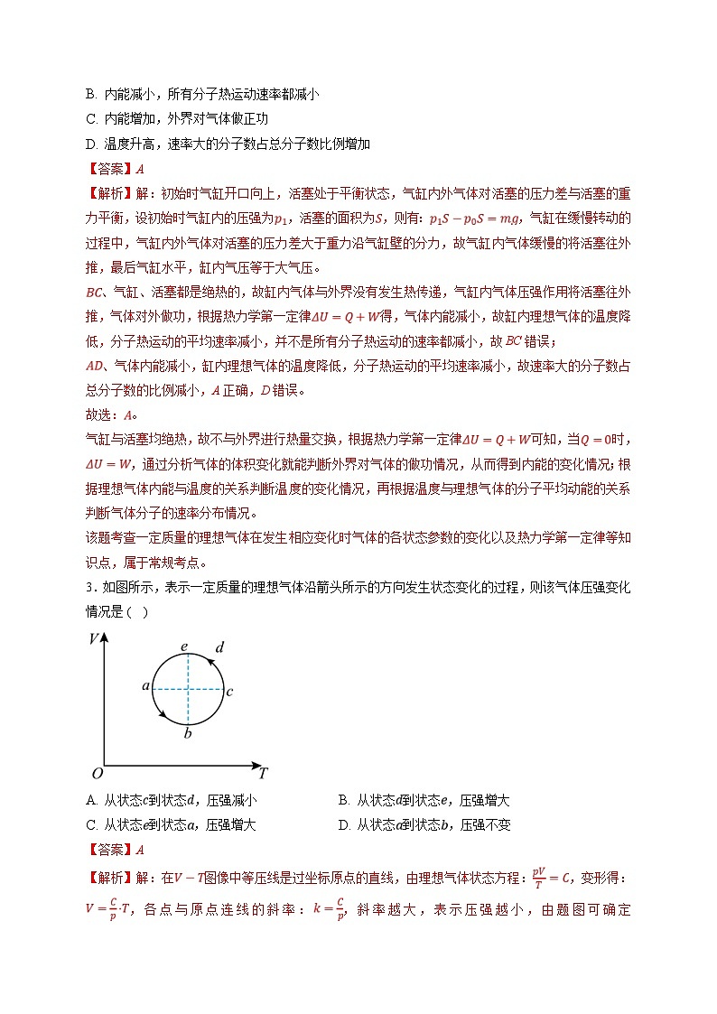 新高考物理一轮复习小题多维练习第15章热学第02练　固体、液体和气体（2份打包，原卷版+解析版）02