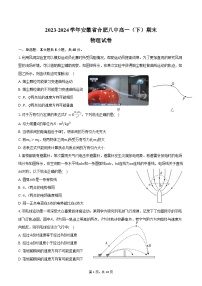 2023-2024学年安徽省合肥八中高一（下）期末物理试卷（含答案）