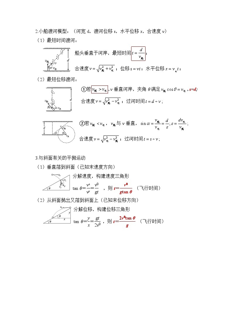 人教版（2019）高中物理必修第二册期末复习全册知识点提纲第2页