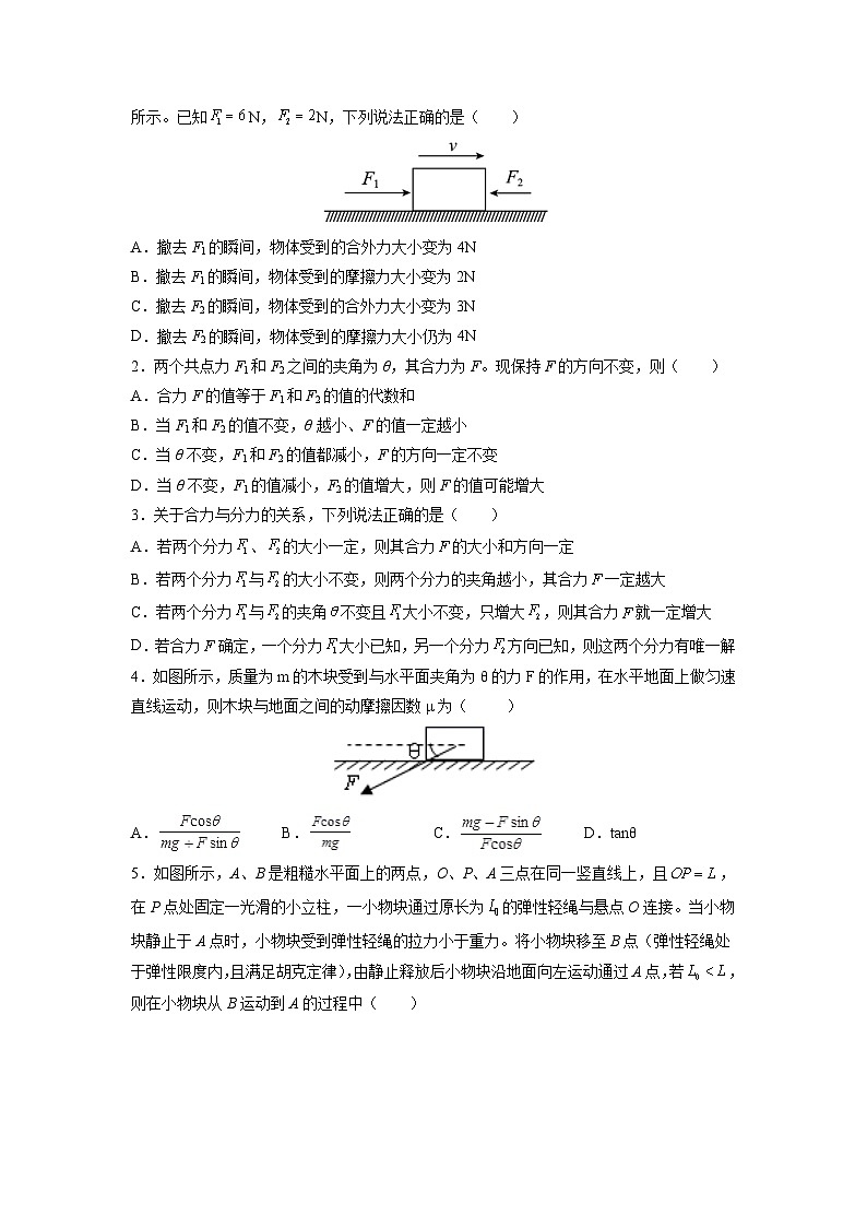 新高考物理一轮复习易错题练习——易错点04 力的合成与分解 共点力的平衡（2份打包，原卷版+含解析）03