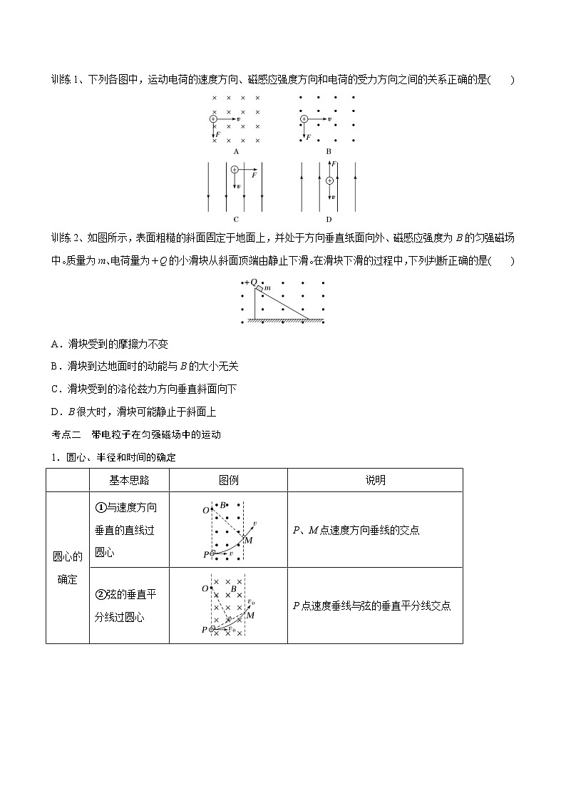 新高考物理一轮复习精讲精练第10章磁场第2讲 磁场对运动电荷的作用（2份打包，原卷版+解析版）03