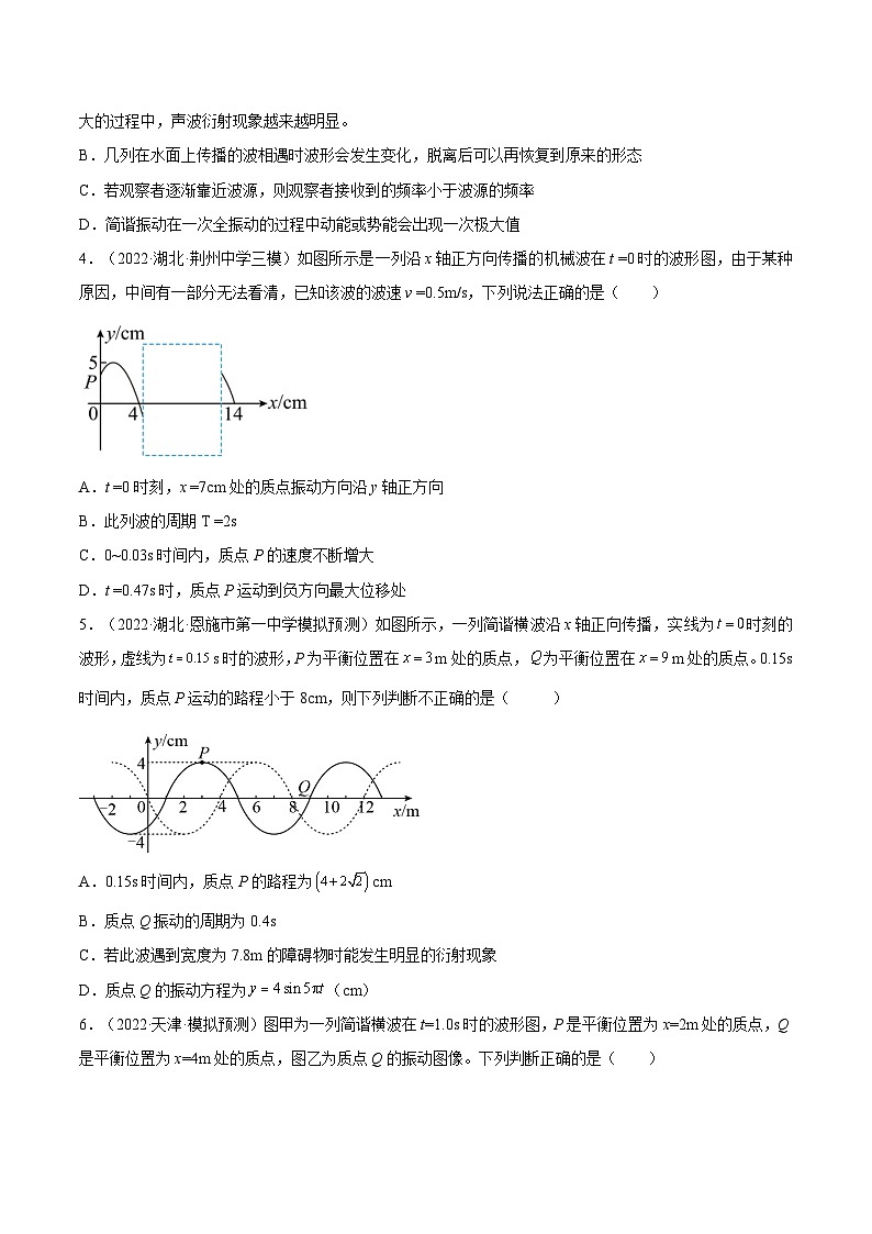 新高考物理一轮复习单元检测专题10　机械振动与机械波（原卷版）第2页