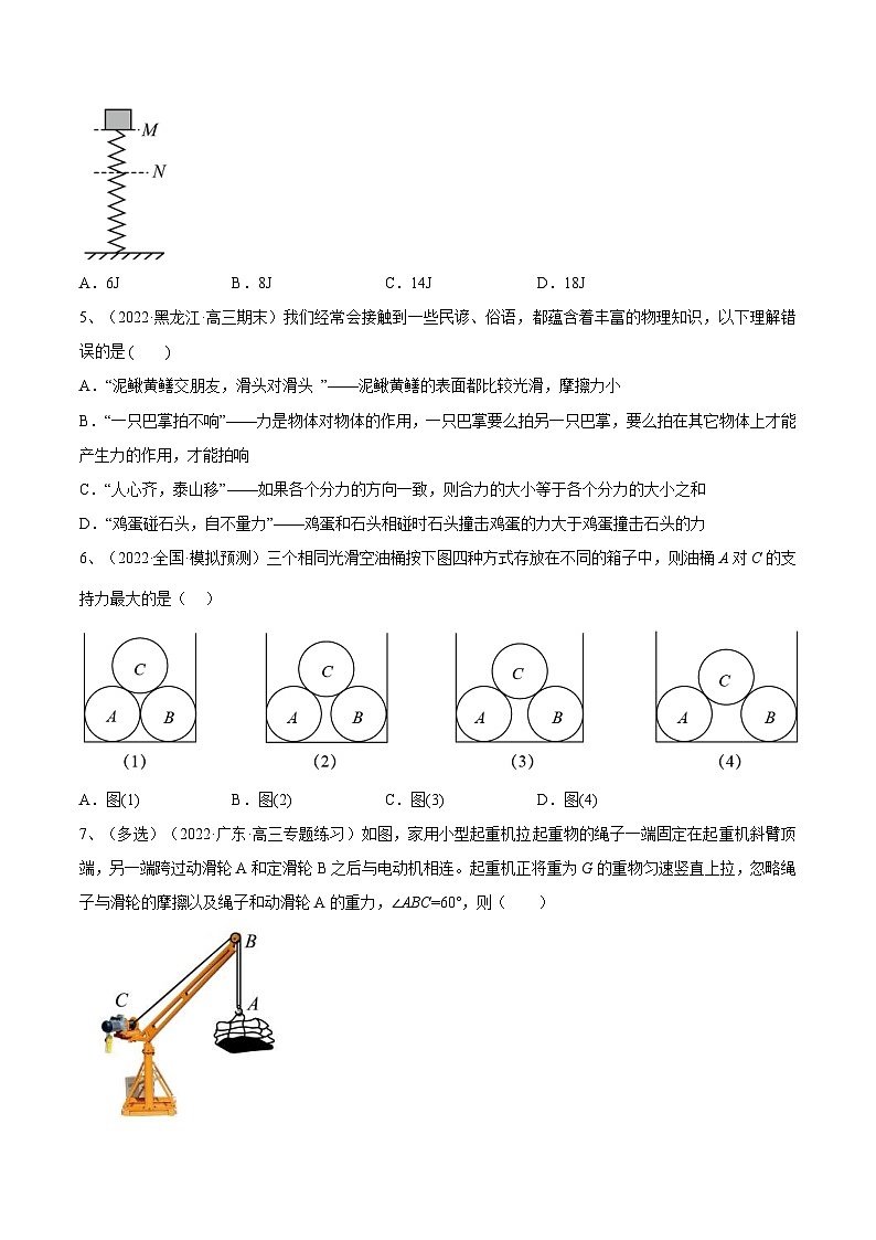 新高考物理一轮复习跟踪练习专题2.1　重力　弹力　摩擦力  力的合成和分解（2份打包，原卷版+解析版）02