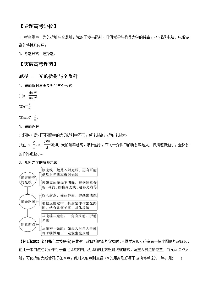 新高考物理二轮培优专题1.3 几何光学与物理光学问题（2份打包，原卷版+解析版）02