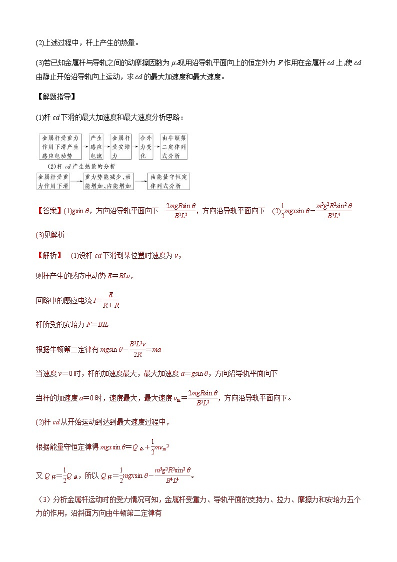 新高考物理二轮培优专题4.6 电磁感应中的杆模型与框模型（解析版）第2页