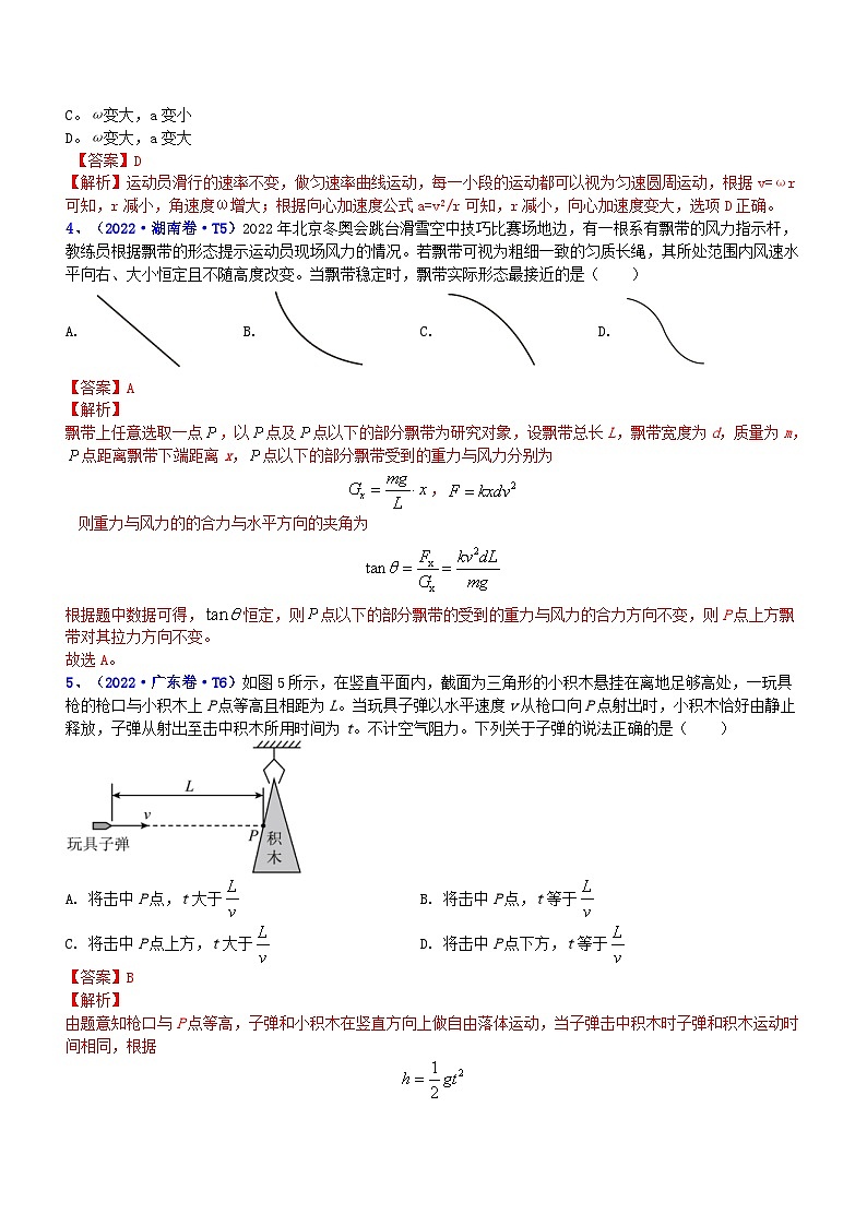 新高考物理二轮复习讲与练专题1.3 力与曲线运动（练）（解析版）第2页