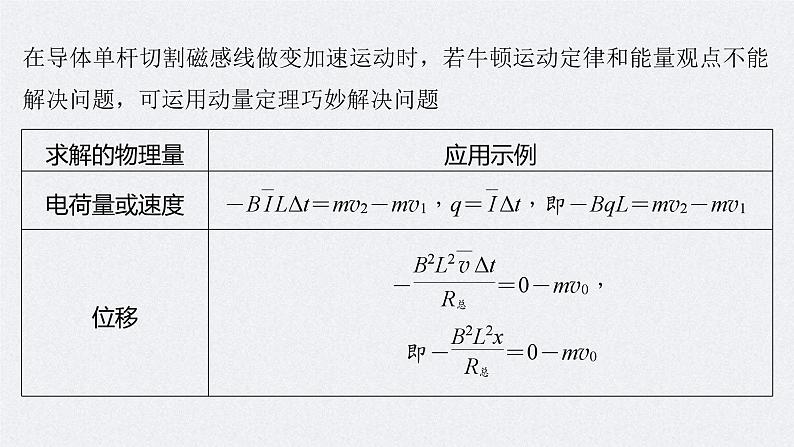 新高考物理二轮复习讲义课件 第1部分 专题4 微专题6　动量观点在电磁感应中的应用（含解析）05