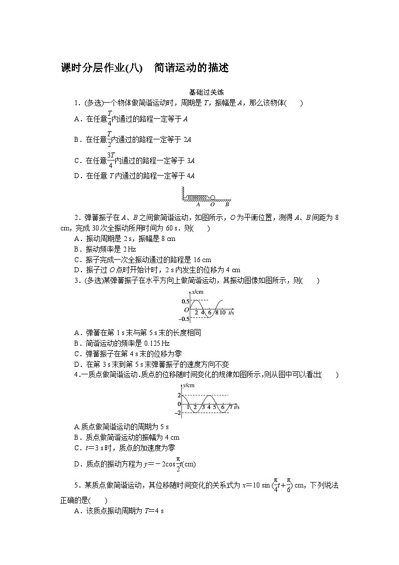 2024—2025高中物理选择性必修1一轮复习课时分层作业(八)01