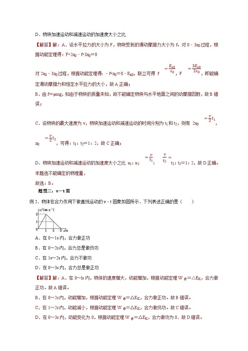 新高考物理一轮复习考点精讲精练第33讲 动能定理与图像（2份打包，原卷版+解析版）02