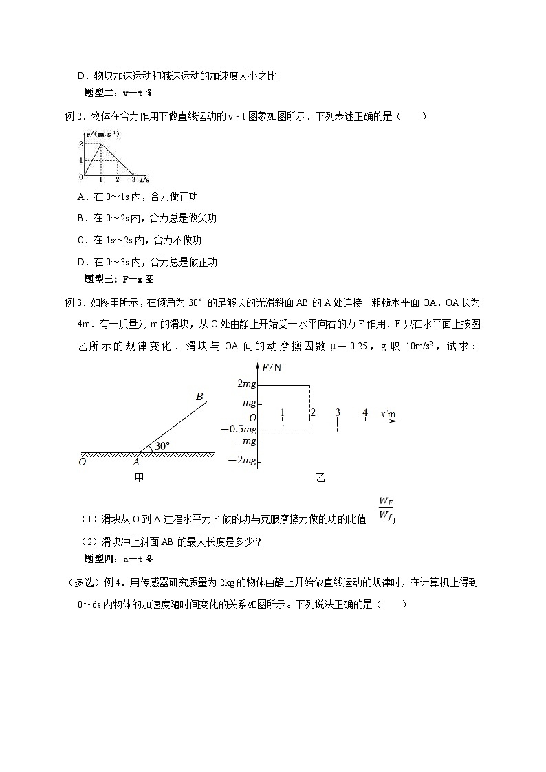 新高考物理一轮复习考点精讲精练第33讲 动能定理与图像（2份打包，原卷版+解析版）02