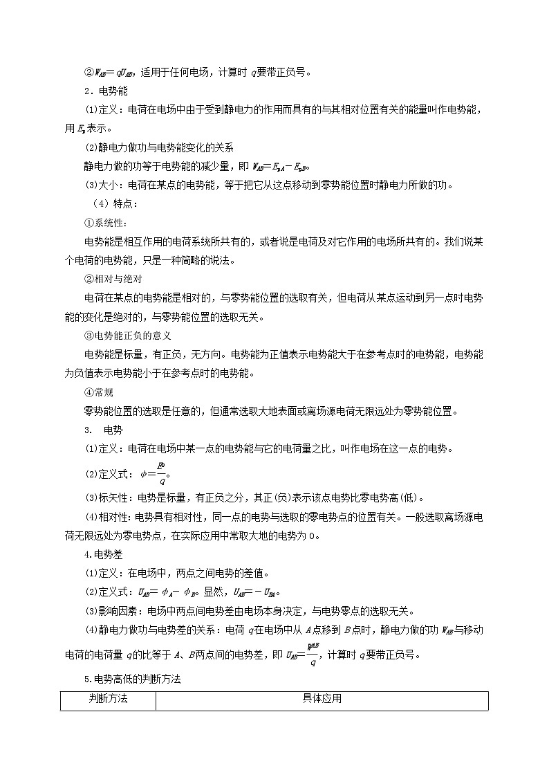 新高考物理一轮复习考点精讲精练第52讲 非匀强电场中的场强 电势 电势能的定性分析与定量计算（2份打包，原卷版+解析版）02