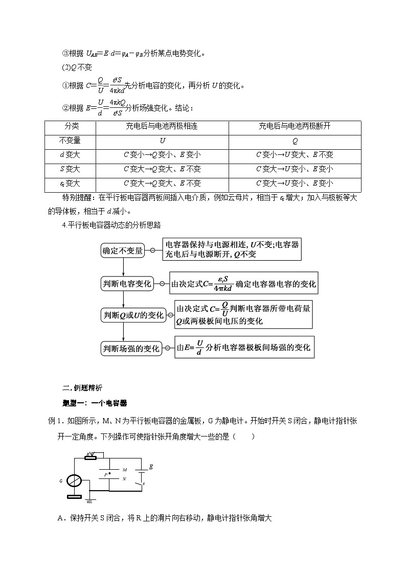 新高考物理一轮复习考点精讲精练第55讲 电容器的动态分析（2份打包，原卷版+解析版）02