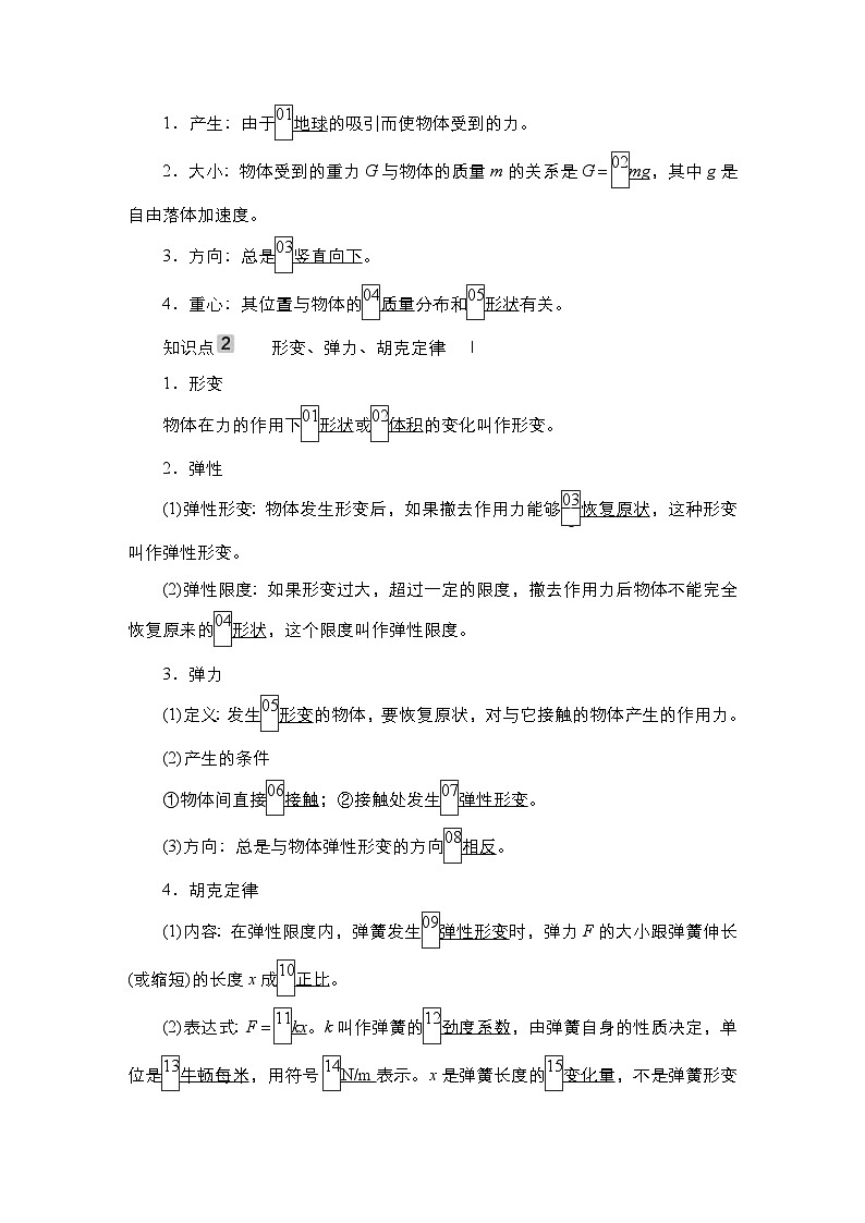 新高考物理一轮复习教案第2章第1讲重力、弹力、摩擦力（含解析）02