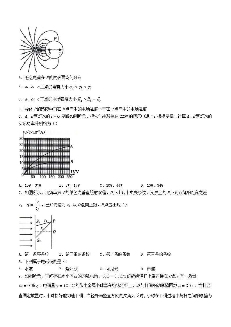 辽宁省辽阳市2023_2024学年高二物理上学期1月期末考试无答案第2页