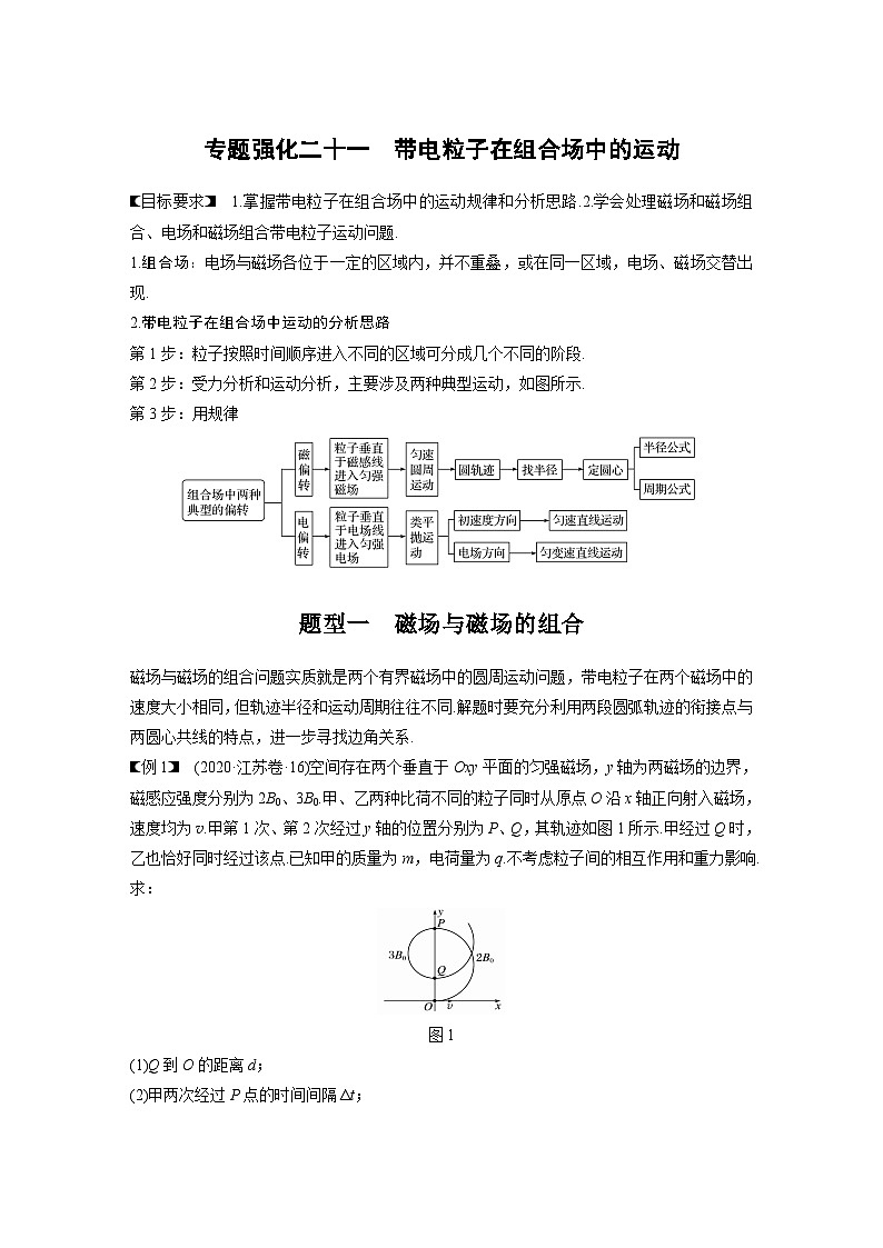 新高考物理一轮复习讲义 第10章 专题强化21 带电粒子在组合场中的运动第1页