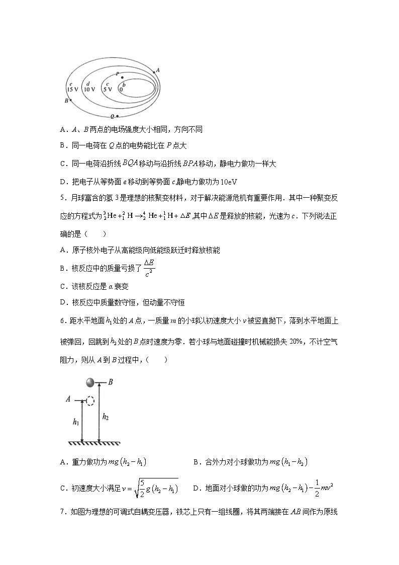 [物理]浙江省七彩阳光新高考联盟2024-2025学年高三上学期开学考试试题(解析版)02