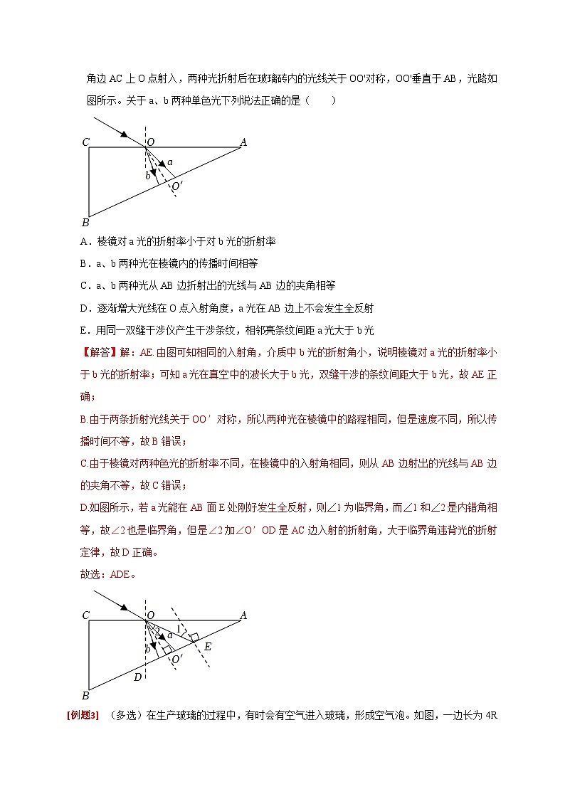 高考物理三轮冲刺题型归纳讲练专题33  光的折射与全反射（解析版）第3页