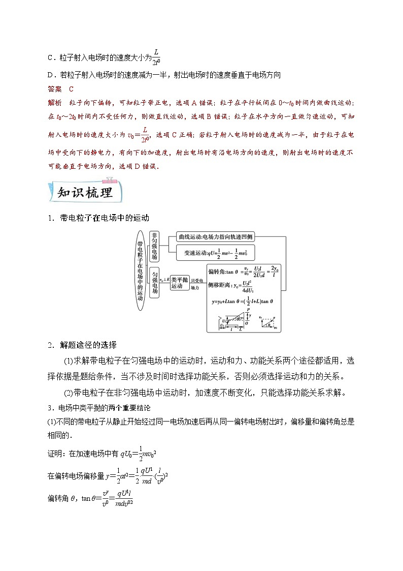 高考物理二轮复习专题培优练习重难点09 带电粒子在电场中的运动（2份打包，原卷版+解析版）02