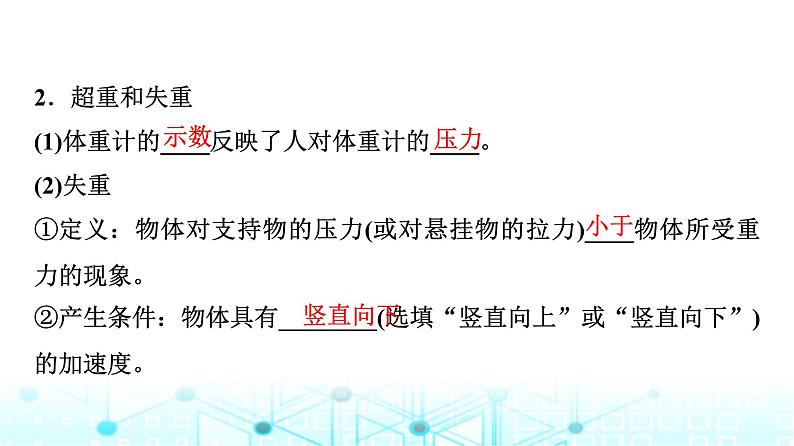 人教版高中物理必修第一册第四章6超重和失重课件06