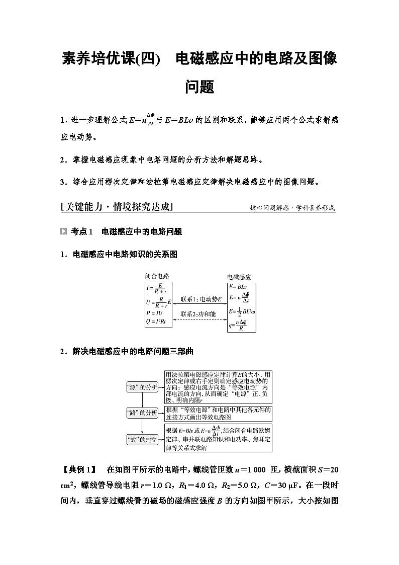 教科版高中物理选择性必修第二册第二章素养培优课(四)电磁感应中的电路及图像问题学案01