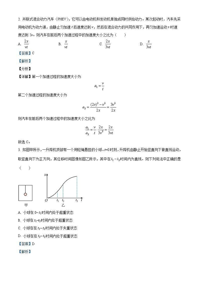 山东省东明县第一中学2025届高三上学期开学考试物理试题 word版含解析第2页