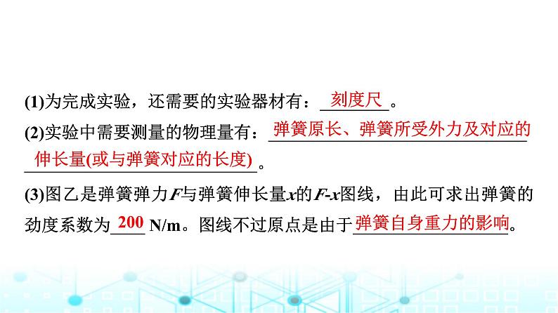 人教版高中物理必修第一册第三章1第二课时实验探究弹簧弹力与形变量的关系课件07