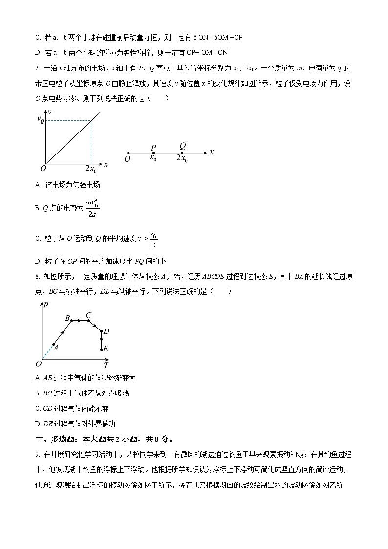 安徽省皖中名校联盟2023-2024学年高三下学期（第三次）调研物理试卷 Word版无答案第3页