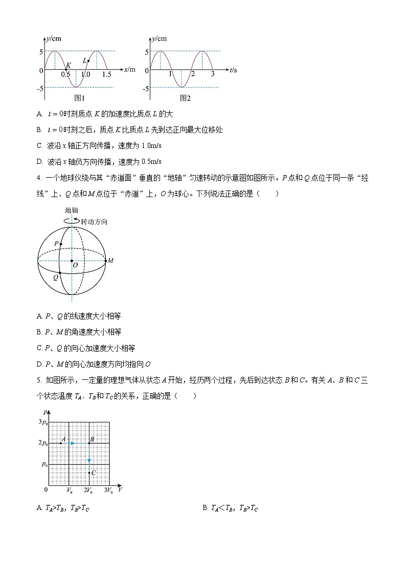 北京市石景山区2022-2023学年高二下学期期末考试物理试卷（Word版附解析）02
