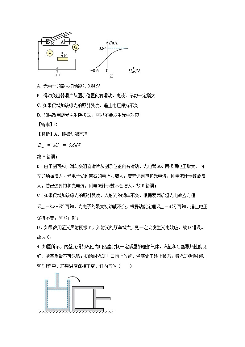 [物理]广东省东莞市2023-2024学年高二下学期7月期末试题(解析版)02