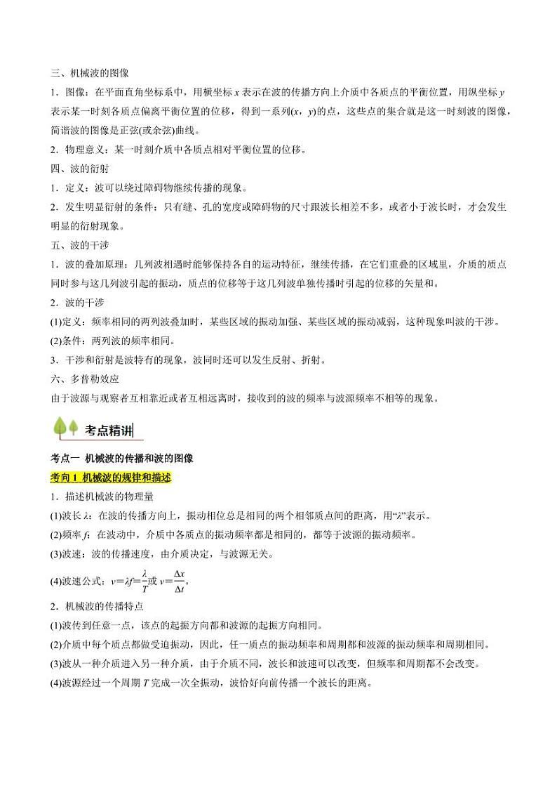 考点30 机械波（核心考点精讲精练）（教师版） 备战2025年高考物理一轮复习考点帮（新高考通用）第2页