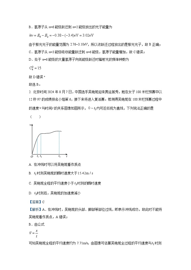 [物理]2025届河南省濮阳市高三上学期模拟预测试题(解析版)02