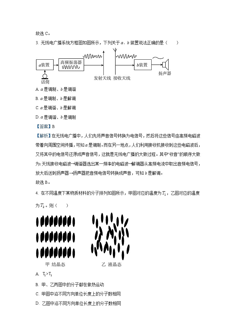 [物理]2025届江苏省南通市崇川区高三上学期9月第一次调研测试试题(解析版)02