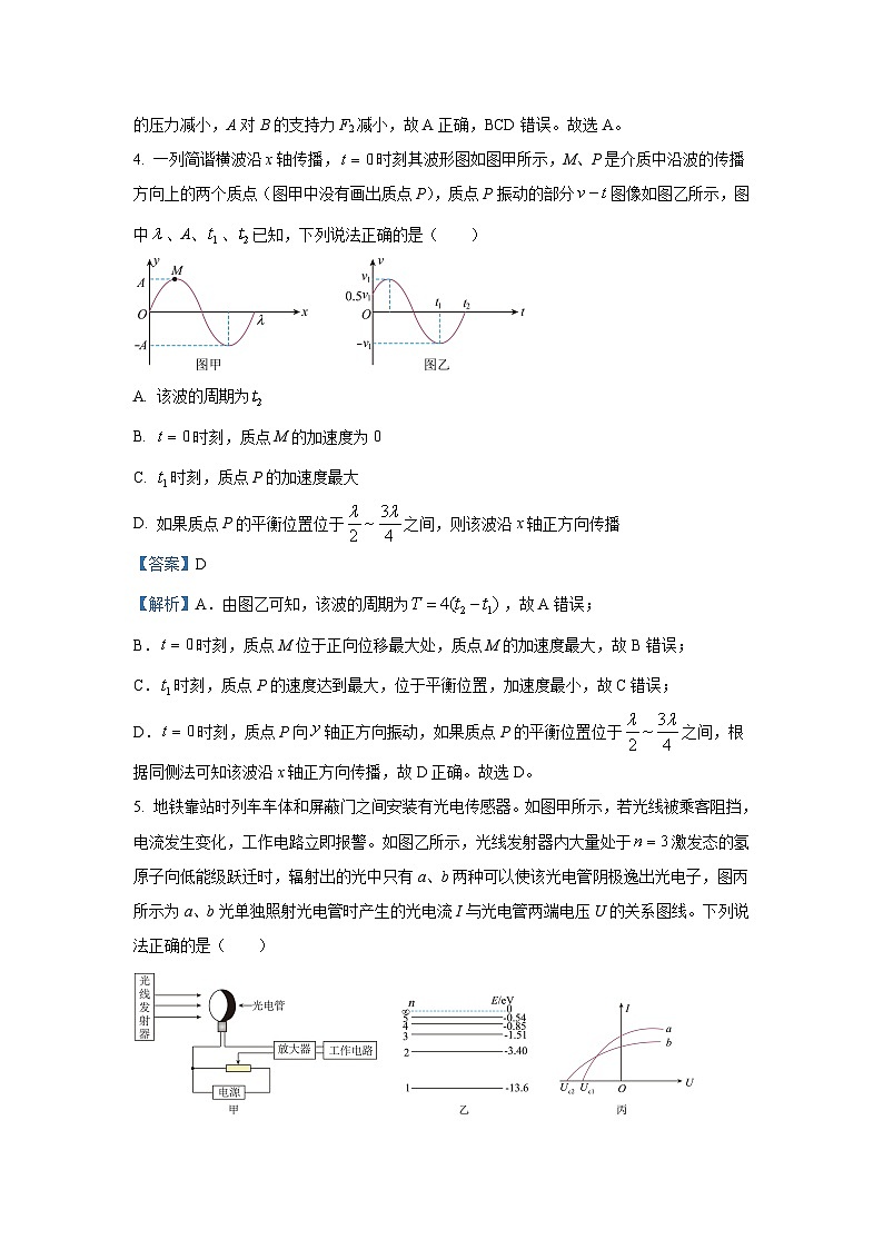 [物理]广西壮族自治区玉林市博白县二校2023-2024学年高三下学期5月联考试题(解析版)03