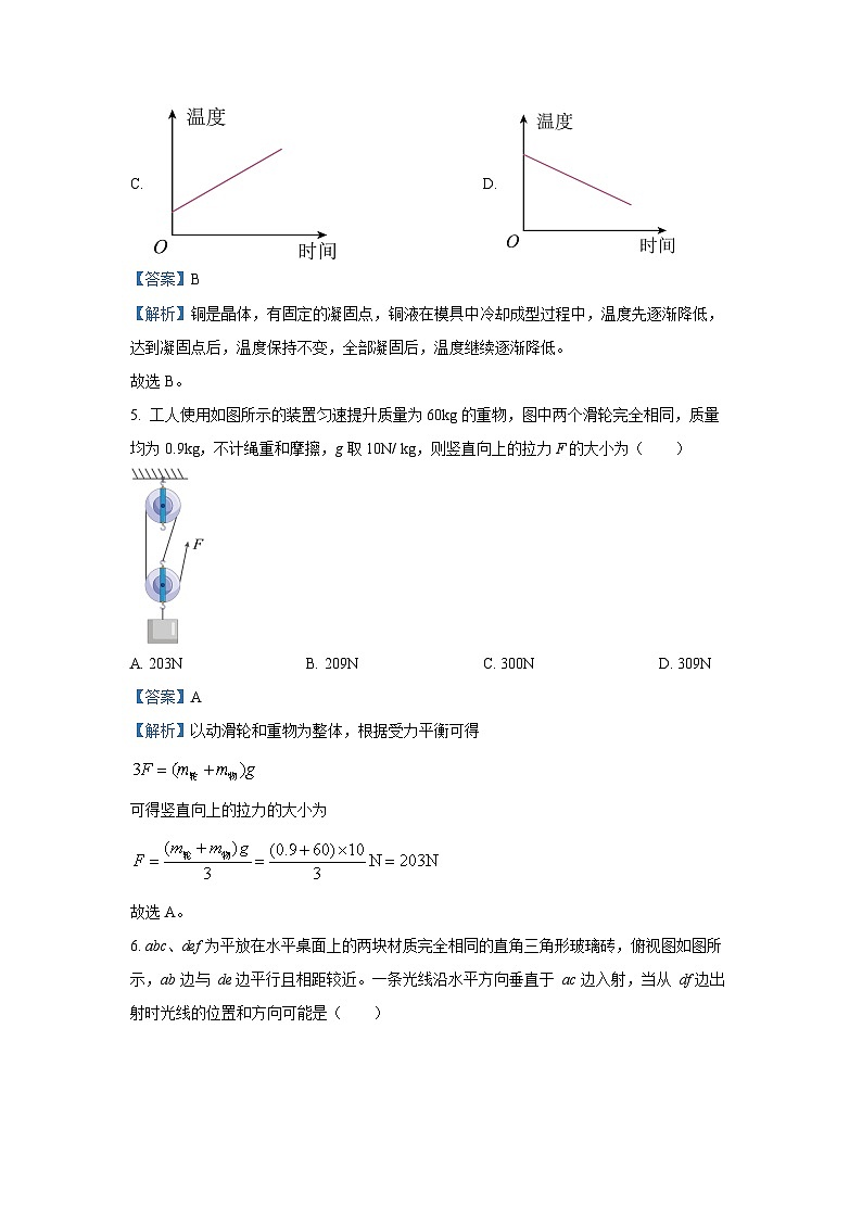 [物理]山东省济南市2024-2025学年高一上学期开学统考试题(解析版)03