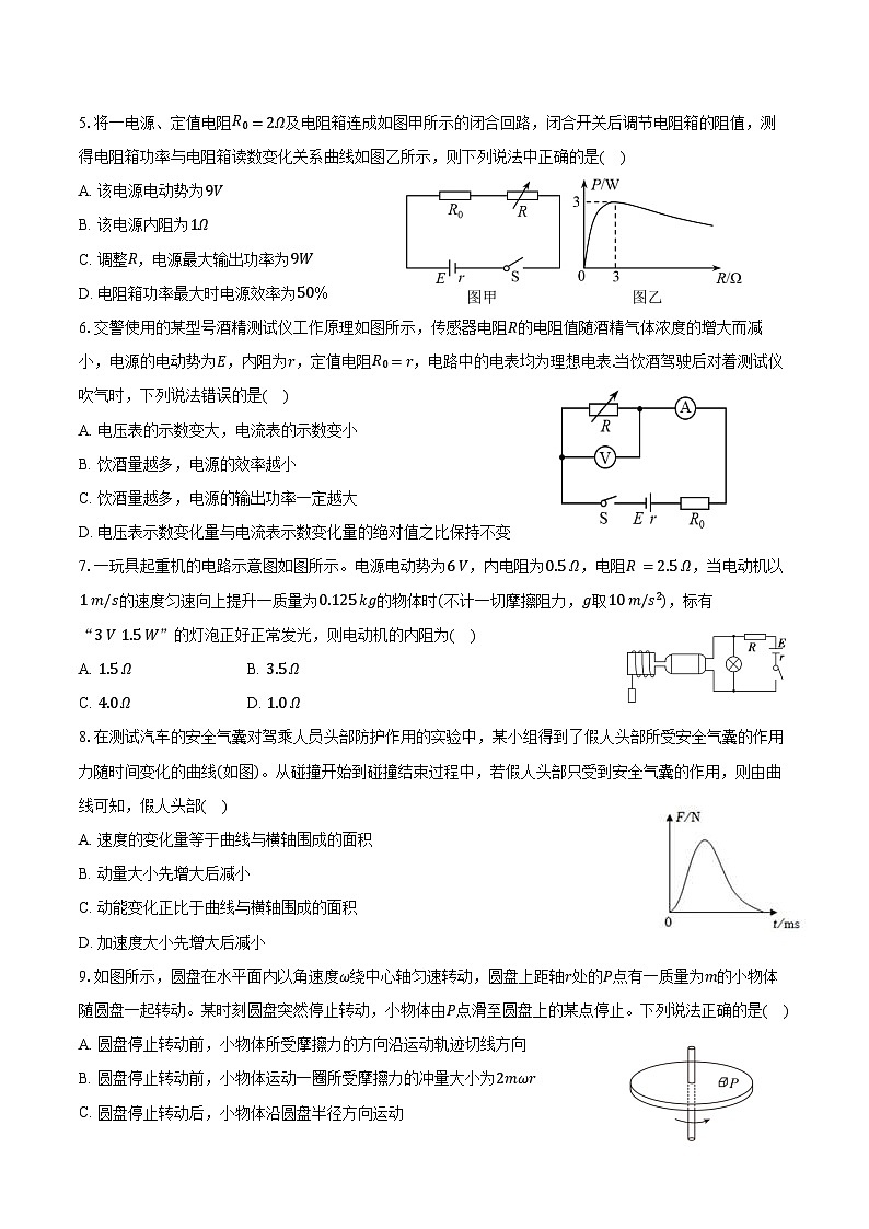 2024-2025学年江苏省兴化中学高二（上）阶段性测试物理试卷（一）（含答案）02