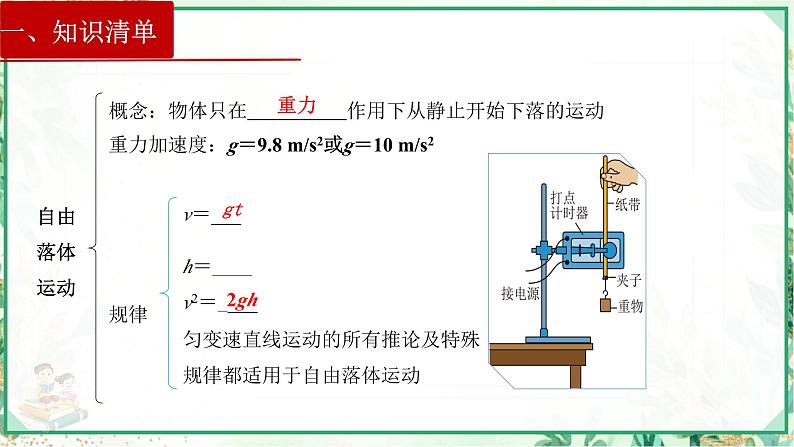 (人教版必修第一册)高物理同步精品课堂第二章  章末复习（课件）05