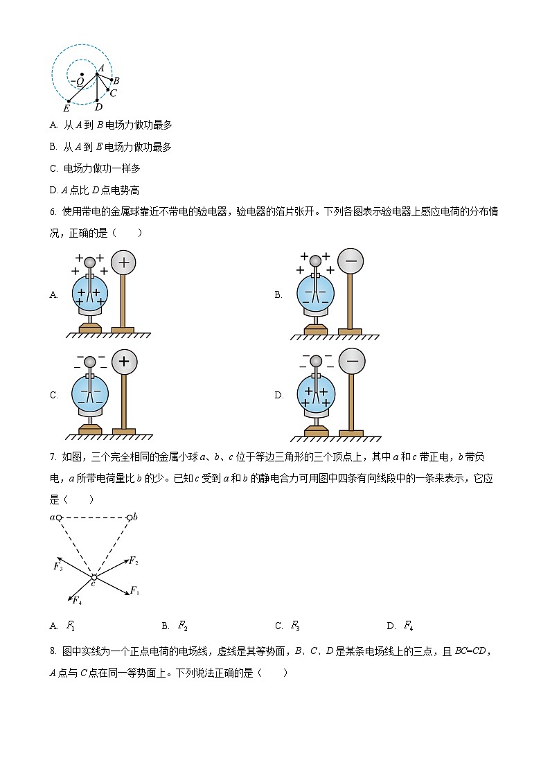 北京市顺义区第一中学2023-2024学年高二上学期10月月考物理试题  Word版无答案第2页