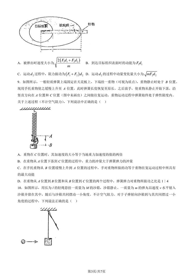 [物理]2024北京北师大二附中高三(上)统练二月考(无答案)第3页
